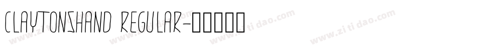 ClaytonsHand Regular字体转换